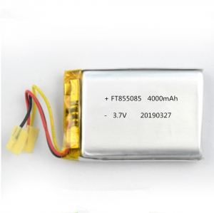 3.7V 4000mAh Lithium polymer battery 855085 with UL certificate