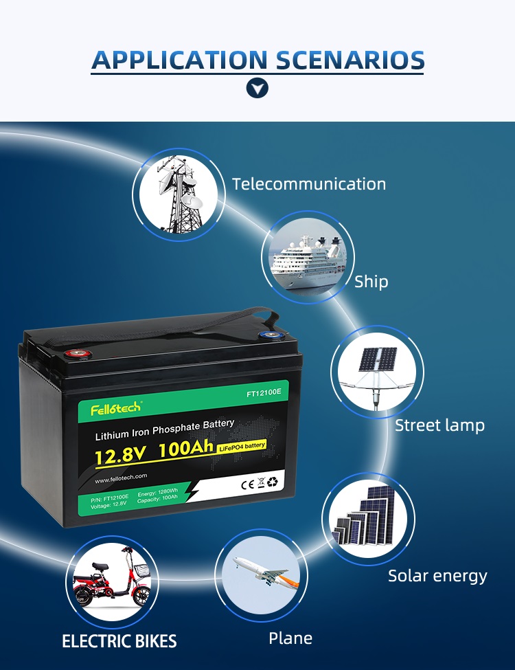 OEM/ODM Solar lamp lithium ion battery FT1212E 12V 12Ah LiFePO4 battery  pack