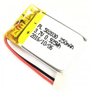 Lithium ion polymer battery 3.7V  250mAh 502030