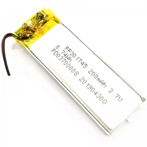 3.7V 200mAh lithium polymer battery