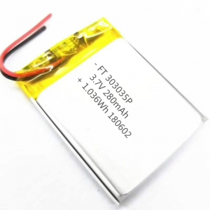 3.7V 280mAh Li-polymer battery  303035