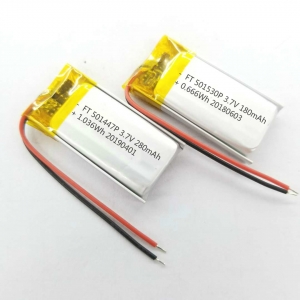 3.7V 180mAh Polyme battery li-ion 501530