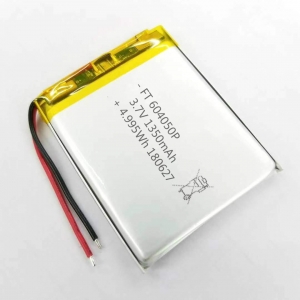 3.7V 1350mAh lithium ploymer battery 604050 for GPS with KC, UL, UN, CE, CB, PSE, IEC/EN62133 certificates