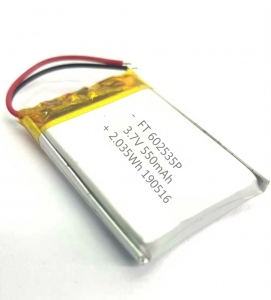 602535 3.7V 500mah Rechargeable lithium ion Polymer battery