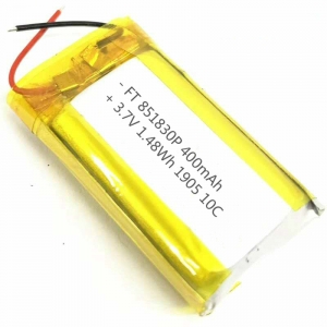 851830 3.7v 400mah lithium polymer batteries Shenzhen kc polymer battery