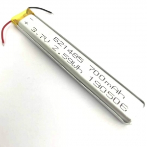 621485 3.7v 700mah Rechargeable Lithium Polymer Battery Cells