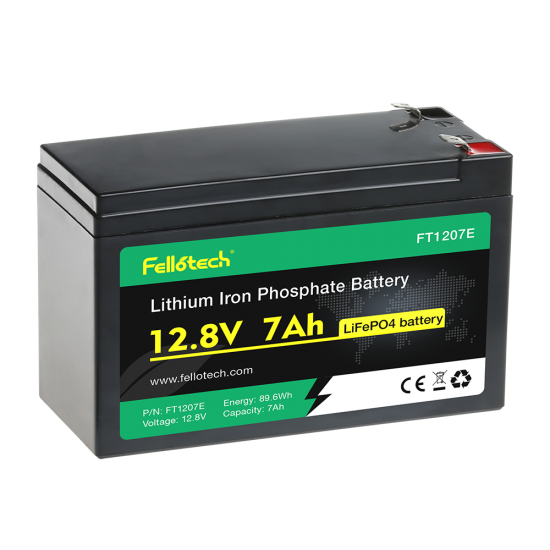 FT1207E 12V 7AH LiFePO4 battery pack replacement lead acid battery