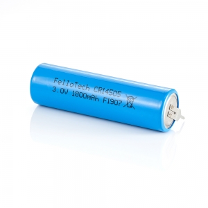 LiMnO2 battery with 3.0V 1800mAh 1/2AA Size CR14505BL