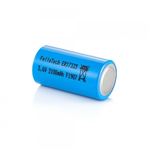 3.6V 2100mAh 2/3A size LiSOCL2 batteries ER17335