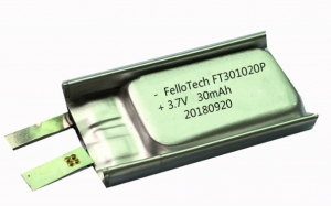 3.7V Lihtium polymer Bluetooth Player battery 301020