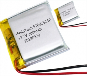 300mAh 3.7V digital lock li-polymer battery 602525