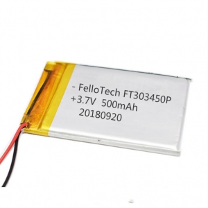 3.7V 500mAh 303450 lithium polymer battery