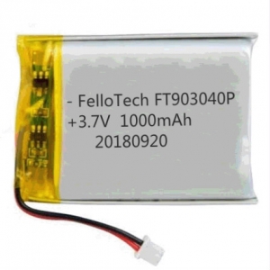 3.7V 1000mAh lithium polymer battery 903040 with UL certificate