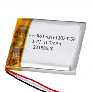 3.7V 100mAh wearbale lithium polyme battery 302025