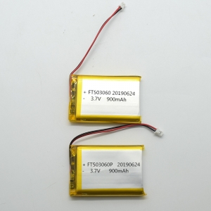 3.7V 900mAh Lihtium polymer battery 503060 with UL certificate