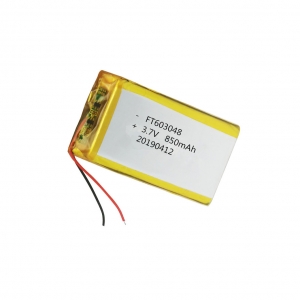 3.7V 850mAh lithium polyme battery 603048