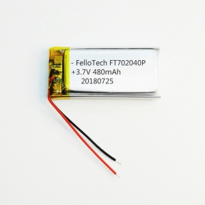3.7V 480mAh 702040 lithium polymer battery