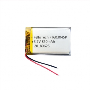 3.7V 850mAh Lihtium polymer battery 603045 with UL certificate