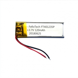 3.7V 120mAh li-polymer batteries 401235