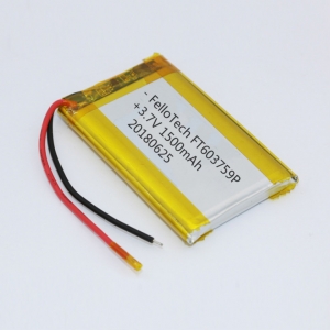 3.7V 1500mAh Lithium polymer batteries 603759 with UL certificate