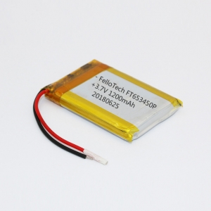 3.7V 1200mAh lithium polymer batteries 653450