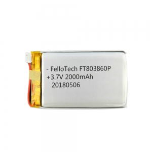 3.7V 2000mAh li-polymer batteries 803860
