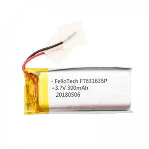 3.7V 300mAh li-polymer batteries 631635