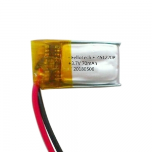 3.7V Lithium polymer Bluetooth Player battery 451220