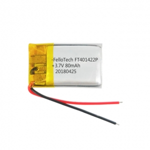 3.7V 80mAh LiPo Battery 401422 with UL certificate