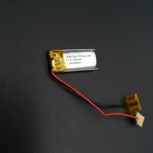 Ultra thin 3.7V 85mAh lipo battery with 451124