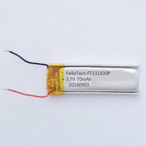 3.7V 70mAh wearbale lithium polyme battery 331030