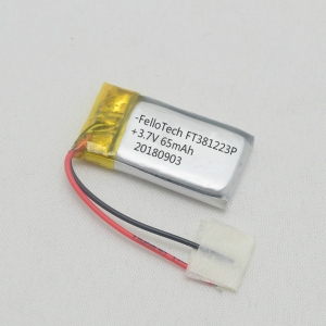 3.7V 65mAh bluetooth earphone Lipo batteries 381223