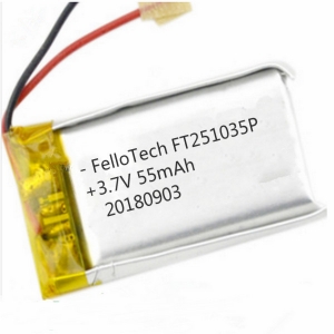 3.7V 55mAh wearbale lithium polyme battery 251035