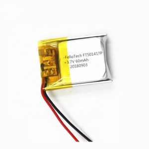 3.7V Lithium polymer battery 501417 with UL certificate