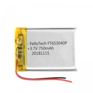 3.7V 750mAh li-polymer batteries 653040