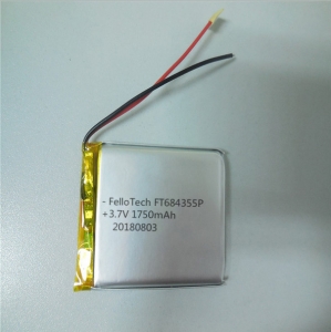 3.7V 1750mAh 684355 lithium polymer battery