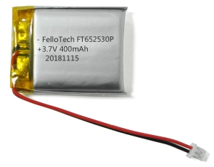 3.7V 400mAh wearbale lithium polyme battery 652530
