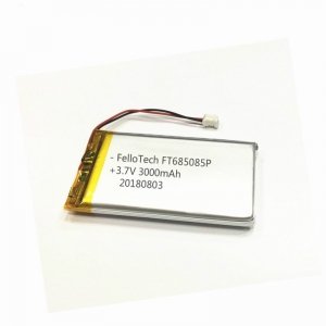 3.7V 3000mAh Lihtium polymer battery 685085