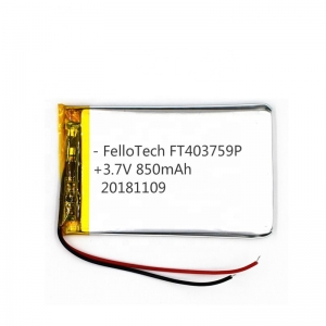 3.7V 850mAh 403759 lithium polymer battery