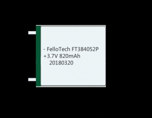 3.7V 820mAh 384052 lithium polymer battery