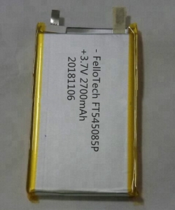 3.7V 2700mAh li-polymer batteries 545085