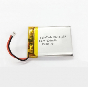 3.7V 600mAh li-polymer batteries 603035