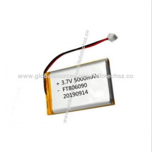 3.7V 5000mAh lipo battery 806090