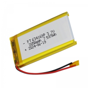 3.7V 2050mAh li-polymer batteries 634169
