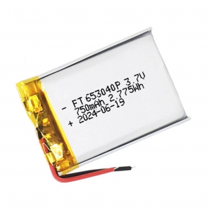3.7V 750mAh li-polymer batteries 653040