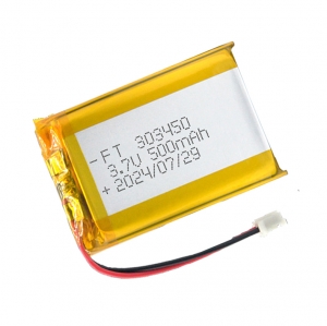 3.7V 500mAh 303450 lithium polymer battery