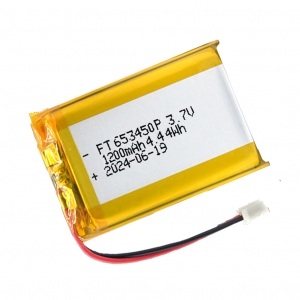 3.7V 1200mAh lithium polymer batteries 653450
