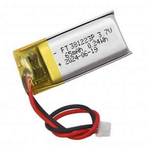 3.7V 65mAh bluetooth earphone Lipo batteries 381223