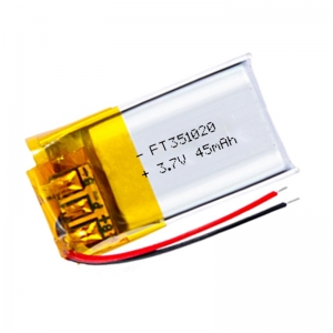 3.7V 45mAh wearbale lithium polyme battery 351020
