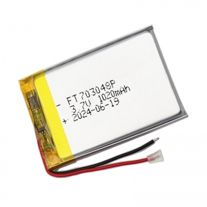 3.7V 1020mAh lithium polymer battery pack 703048